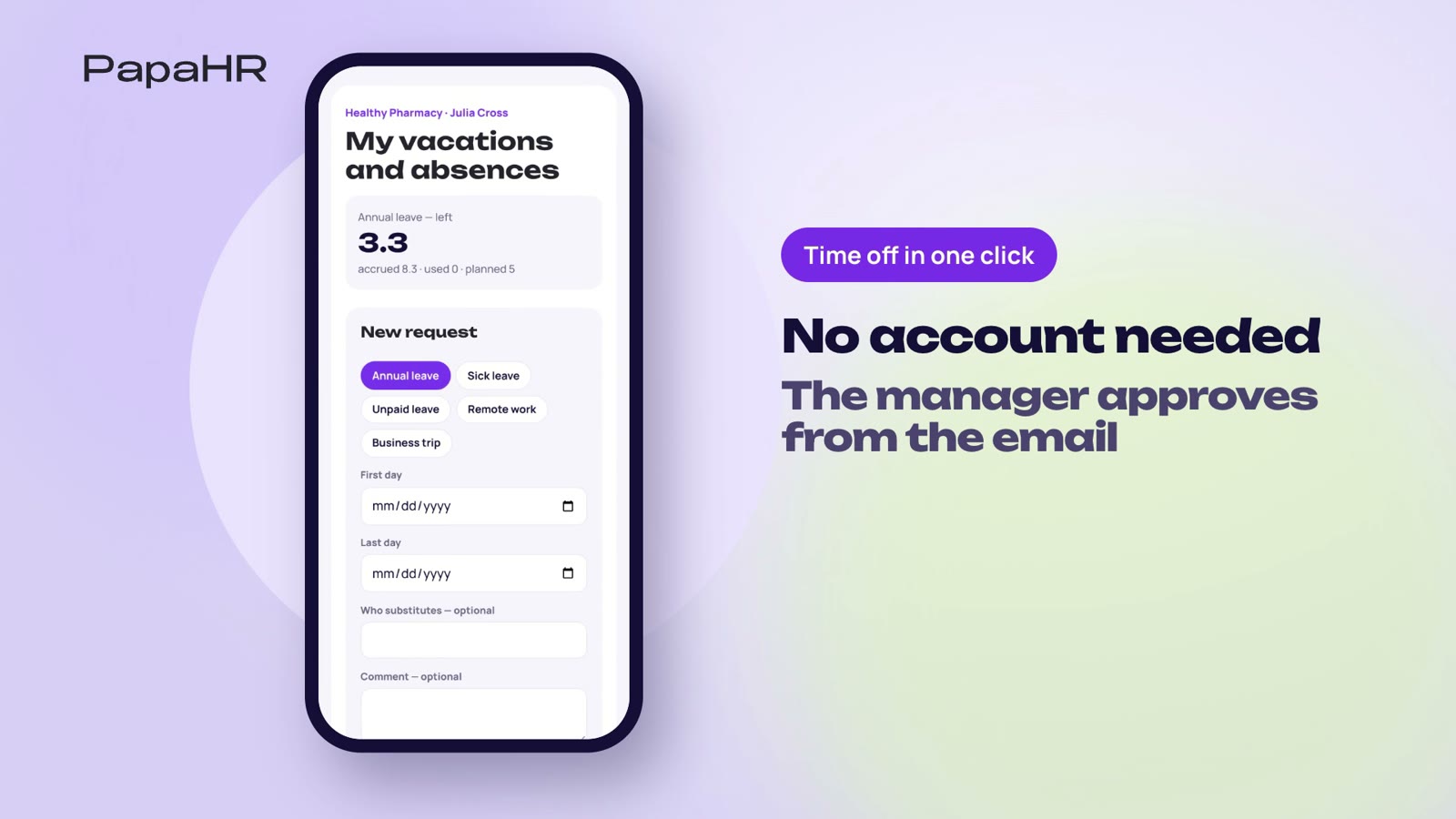 PapaHR in 70 seconds: HR software for small teams